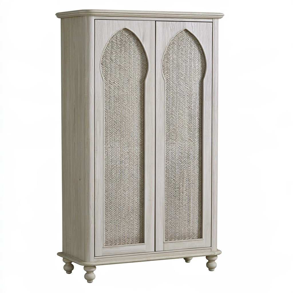 Opbergkast van hout met eikenlook, kleur lichtbruin