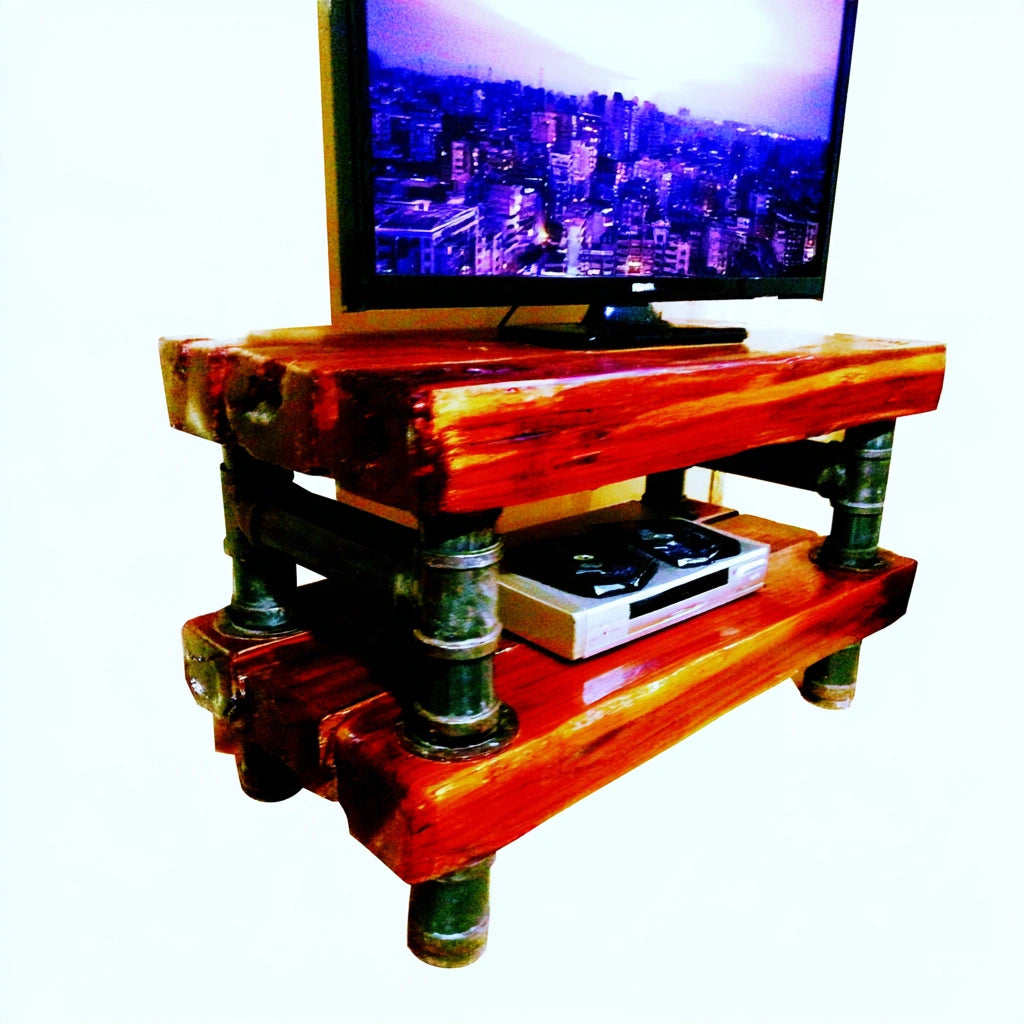Tv-meubel met twee niveaus, kleur grijs
