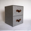 Opbergbox met twee niveaus, kleur donkergrijs