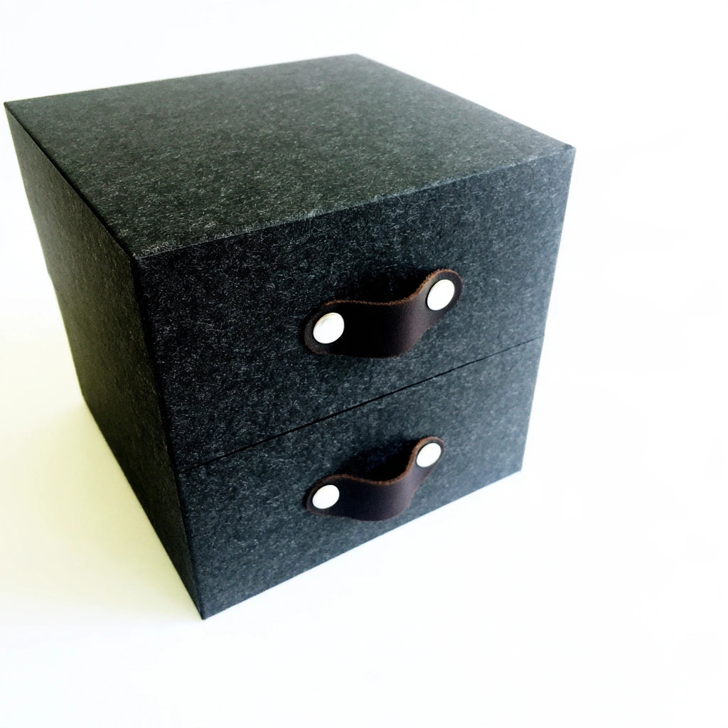 Opbergbox met twee niveaus, kleur donkergrijs