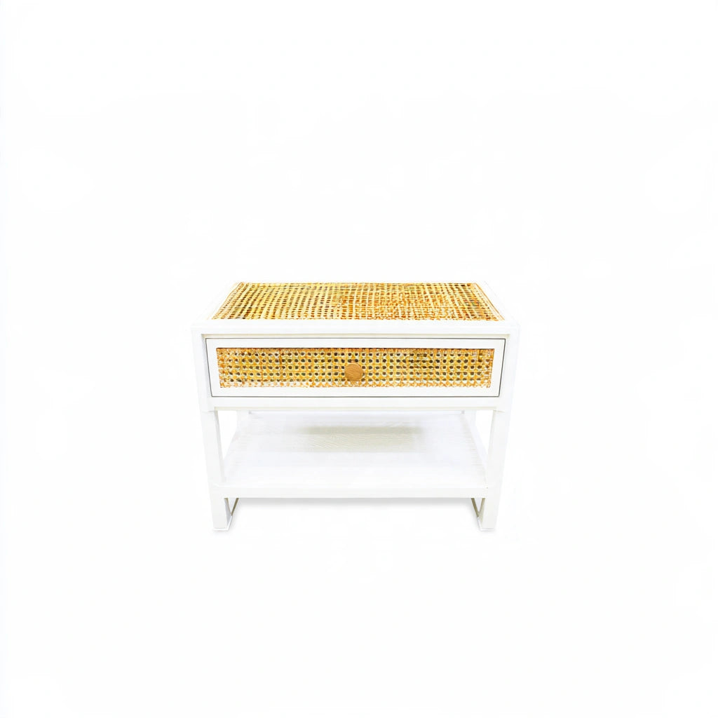 Nachtkastje, kleur gebroken wit