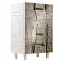 Opbergkast met vijf lades, kleur wit