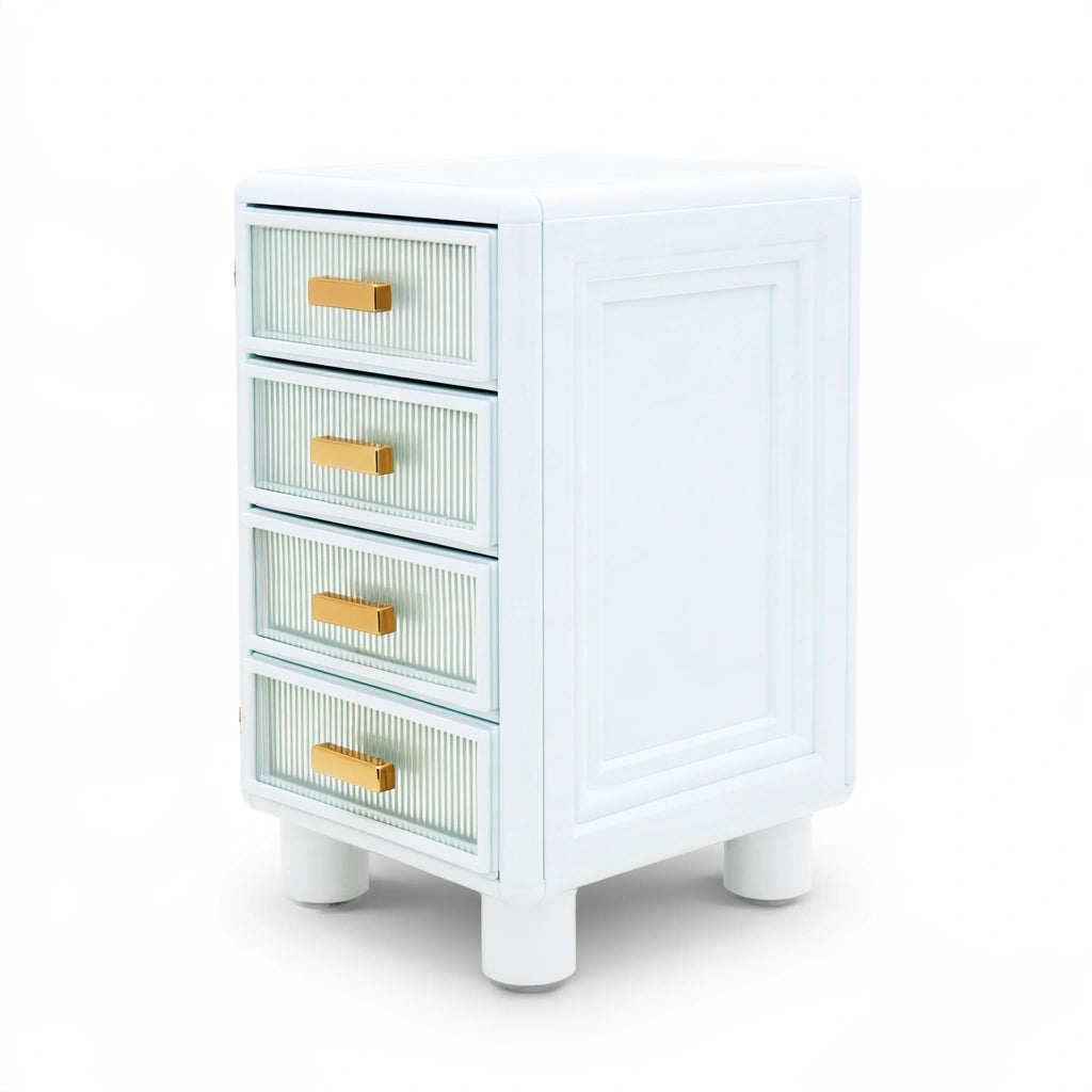 Opbergkast met vijf lades, kleur wit